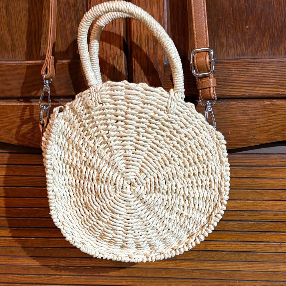 MMS Design Studio Cream Woven Shoulder Bag